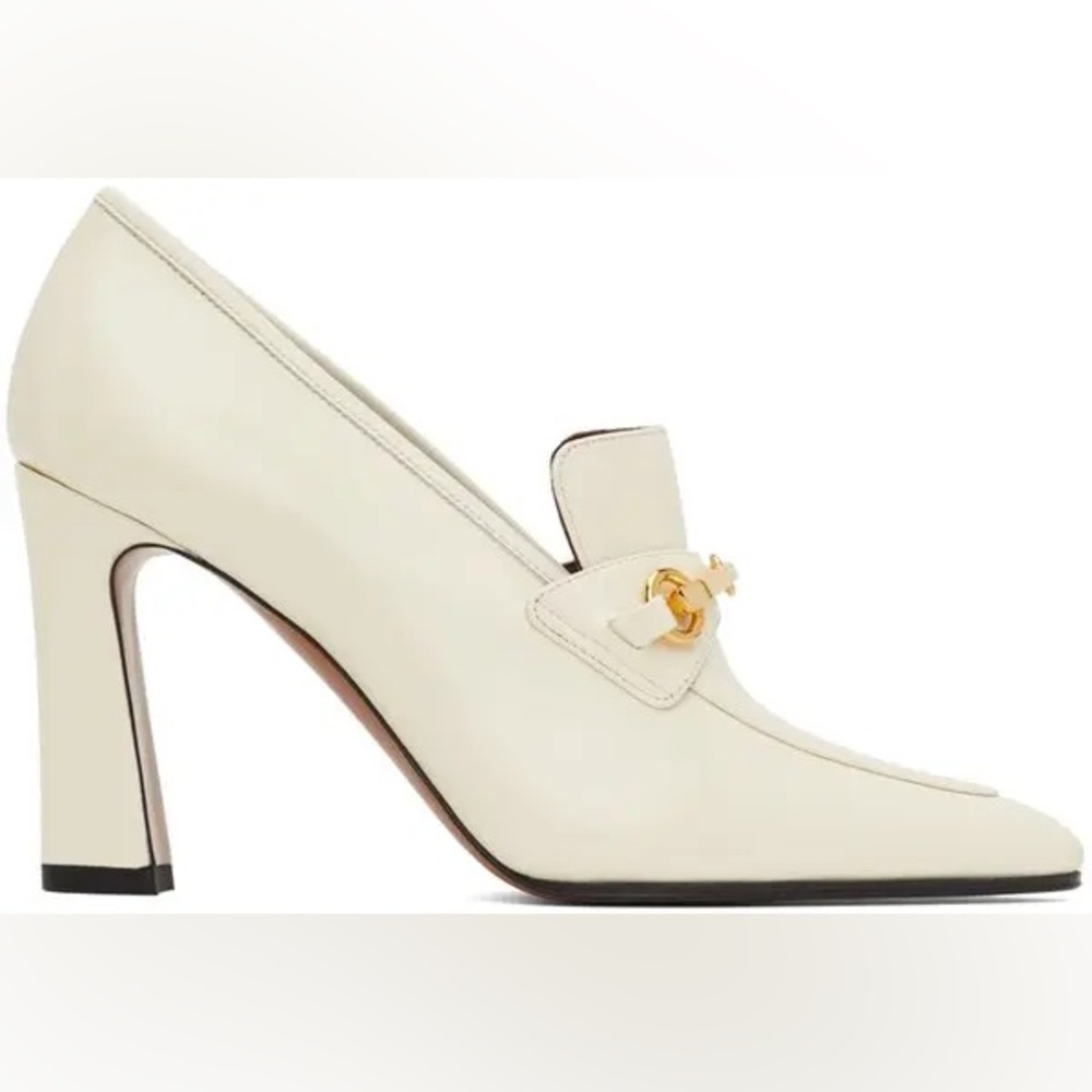 The Row White Lady Loafers